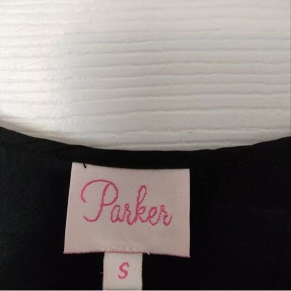 Parker silk pleated tank top blouse S - Picture 7 of 8